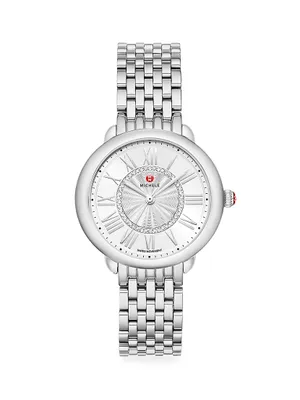 Serin Mid Stainless Steel Diamond Bracelet Watch