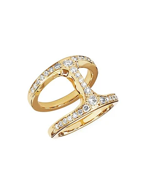 Dame Phantom 18K Gold & 0.79 TCW Diamond Ring