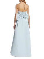 Silk Faille Bow Back Convertible Skirt Jumpsuit