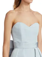 Silk Faille Bow Back Convertible Skirt Jumpsuit