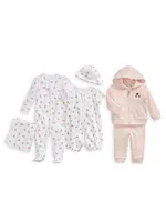 Baby Girl's 2-Piece Polo Bear Hoodie & Joggers Set