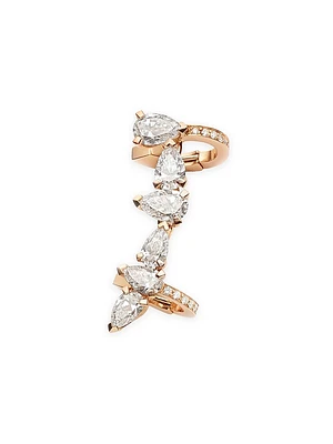 Serti Sur Vide 18K-Pink-Gold & 1.8 TCW Diamonds Single Ear Cuff