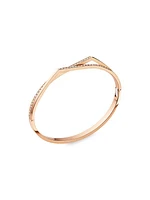 Antifer 18K Rose Gold & Pavé Diamond 2-Row Bangle Bracelet