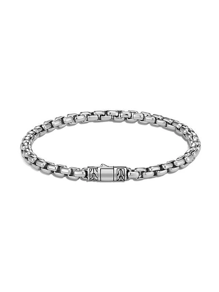 Classic Chain Sterling Silver Box Chain Bracelet