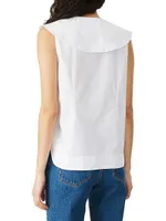 Puritan Collar Sleeveless Blouse