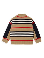 Little Boy's & Boy's Martyn Wool-Cashmere Cardigan