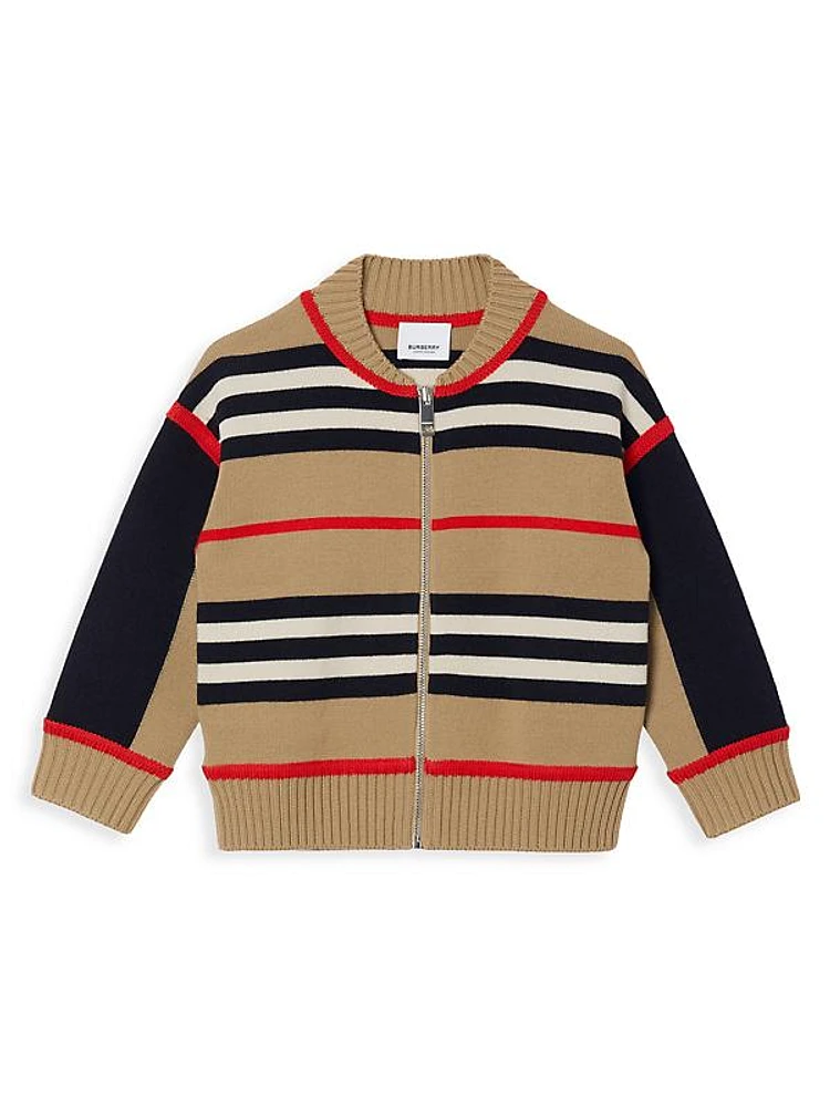 Little Boy's & Boy's Martyn Wool-Cashmere Cardigan