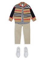 Little Boy's & Boy's Martyn Wool-Cashmere Cardigan