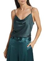 Marta Silk Cowl-Neck Camisole