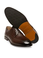 Apron-Toe Leather Derby Shoes