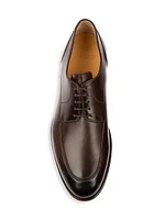 Apron-Toe Leather Derby Shoes