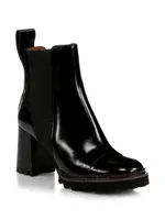 Mallory Lug-Sole Leather Chelsea Boots