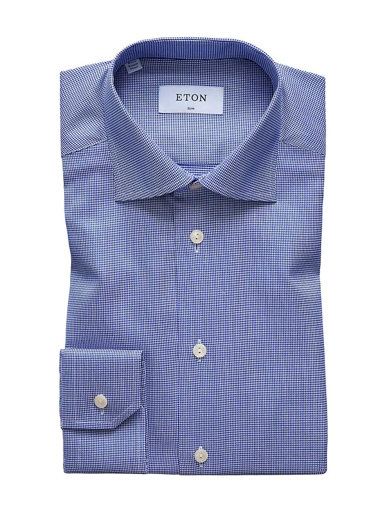 Slim-Fit Houndstooth Dress Shirt