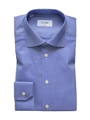 Slim-Fit Houndstooth Dress Shirt