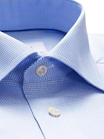 Slim-Fit Houndstooth Twill Dress Shirt