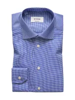 Contemporary-Fit Houdstooth Dress Shirt