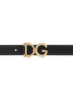 Baroque Logo Leather Belt