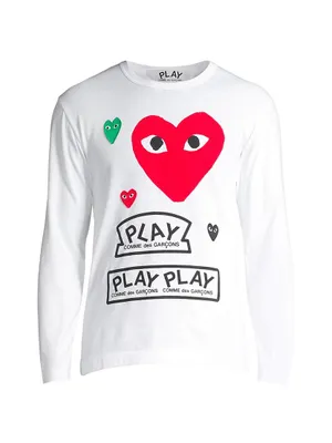 Play Multi Heart Long-Sleeve Graphic T-Shirt