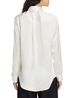 Signature Button-Up Silk Blouse