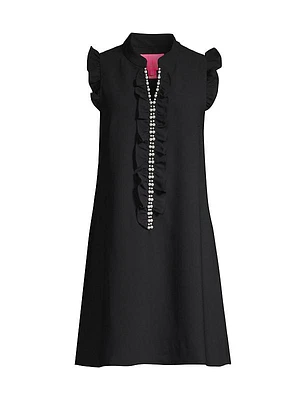 Adalee Embellished V-Neck Shift Dress