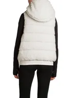 Eco Faux Fur Teddy Hooded Vest