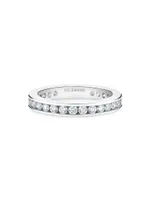 Platinum & Channel-Set Natural Diamond Eternity Band/3MM