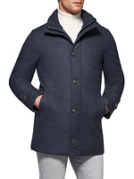 City Active Wool & Cashmere-Stretch Down Parka