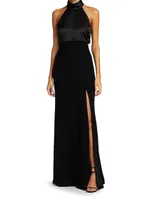 Alexandra Turtleneck Halter Gown