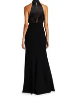 Alexandra Turtleneck Halter Gown