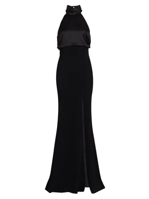 Alexandra Turtleneck Halter Gown