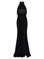 Alexandra Turtleneck Halter Gown