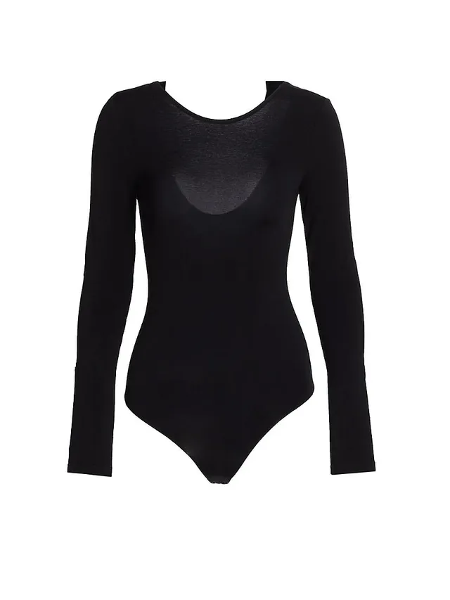 Womens Wolford black Memphis String Bodysuit