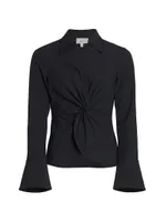 Mckenna Twist-Front Blouse