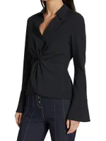 Mckenna Twist-Front Blouse