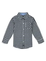 Boy's Gingham Button-Up Shirt