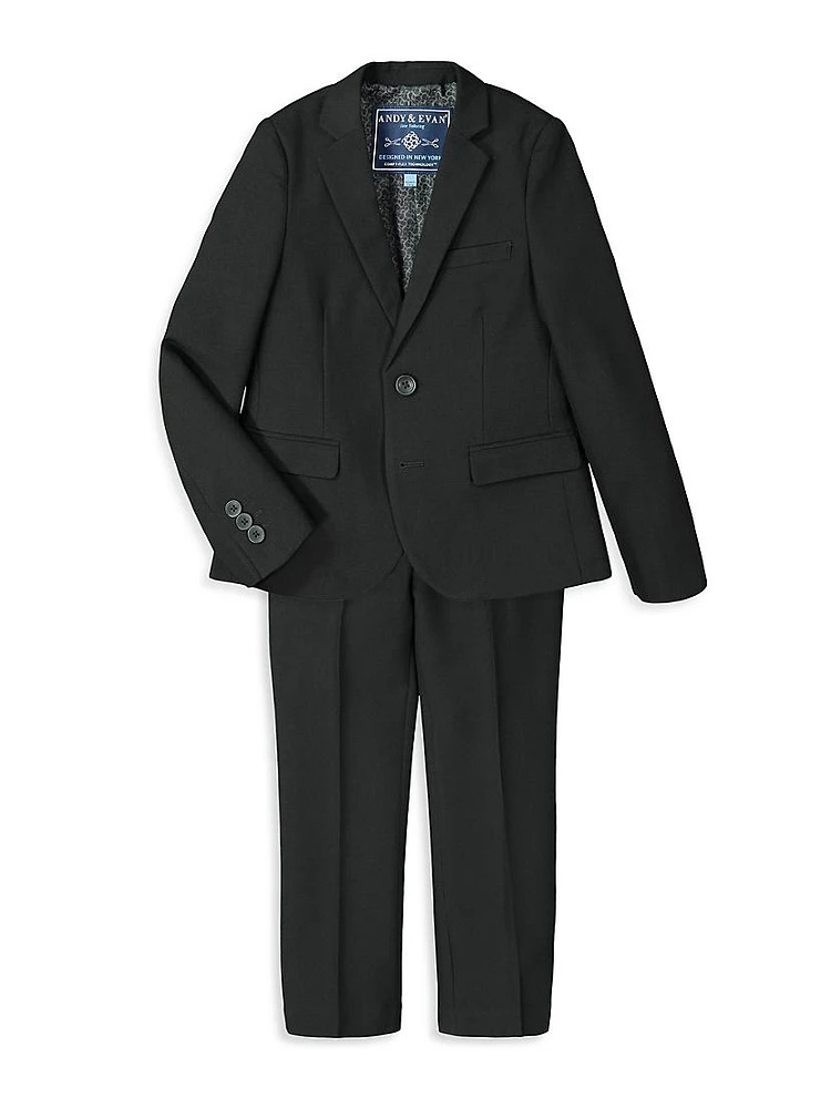 Boy's 2-Piece Twill Suit Set