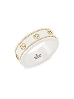 Icon Ring in Yellow Gold and Zirconia