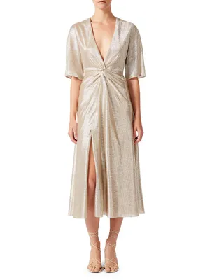 Stella Metallic Knotted Dress