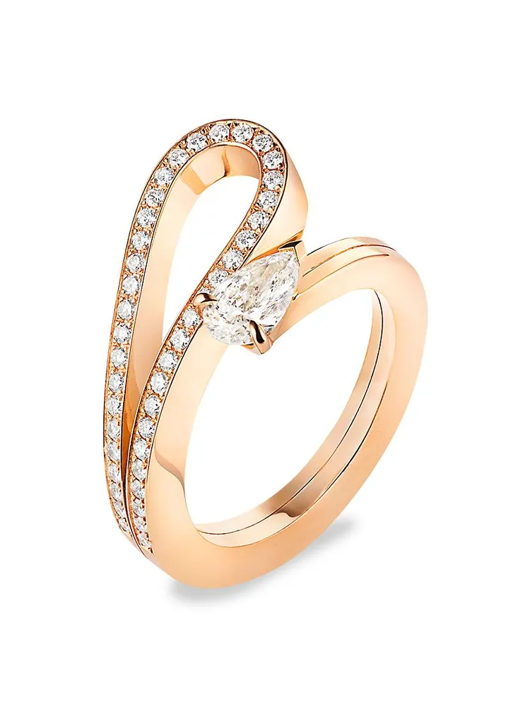 Serti Inversé 18K Rose Gold & Diamond Ring