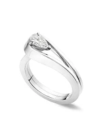 Serti Inversé 18K White Gold & Diamond Ring