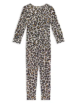 Baby's, Little Girl's & Lana 2-Piece Leopard-Print Pajama Set