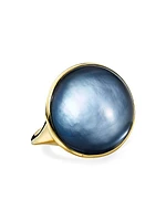 Rock Candy® 18K Yellow Gold & Onyx Cabochon Triplet Ring