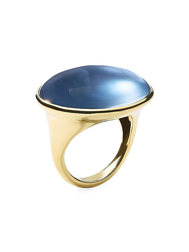 Rock Candy® 18K Yellow Gold & Onyx Cabochon Triplet Ring