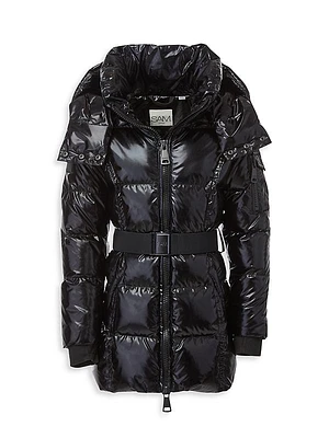 Girl's Soho Belted Down Mid-Length Jacket