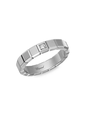 Ice Cube 18K White Gold & Diamond Ring
