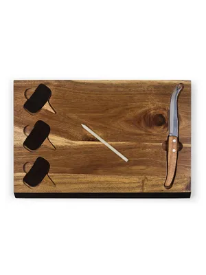 Delio 6-Piece Cheese Acacia Wood Cutting Board & Tools Set