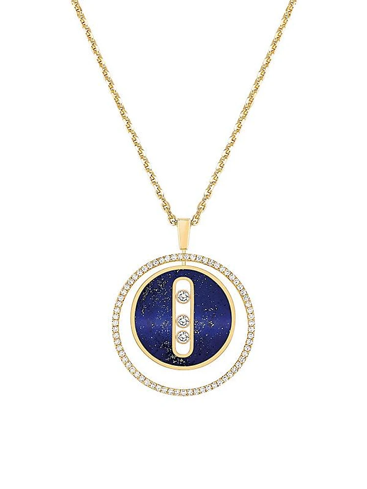 Lucky Move 18K Yellow Gold & Diamond Pendant Necklace