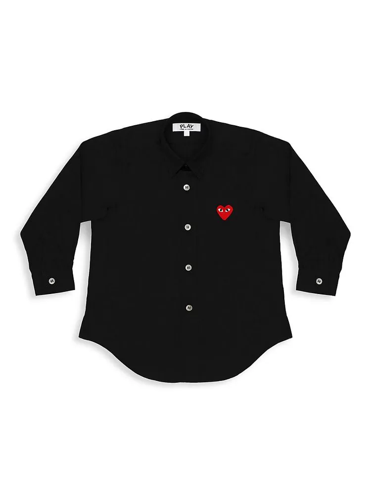 Little Kid's Play Kids Logo Button-Down Shirt