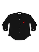 Little Kid's Play Kids Logo Button-Down Shirt