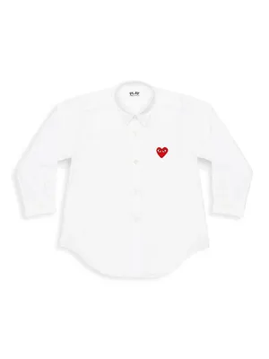 Little Kid's Play Kids Logo Button-Down Shirt